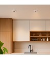 12W Bländfri RA90 CCT Downlight Ø86mm - 3 ljusfärger, svart front, Hål: Ø75mm, Honeycomb