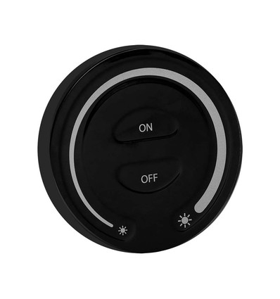 Touch dimmer för LED strips, svart - Trådlös, batteridriven, för 12V/24V, väggmonterad