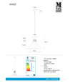 Outlet: WAIST Pendel Lampe 230V E27 i Sort - Markslöjd