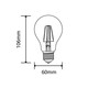 4W Dimbar LED Lampa - Filament LED, A60, E27