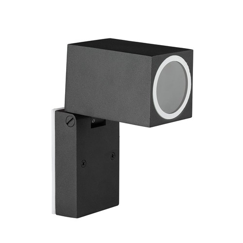 Justerbar vägglampa GU10 IP44, 1-vägs, aluminium