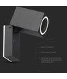 GU10 vägglampa med justerbart huvud - IP44 utomhus, svart, aluminium, utan ljuskälla