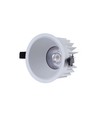 10W Ø8,5cm infälld spotlight dimbar RA99 - Hål: Ø7,5 cm, Mått: Ø8,5 cm, Vit kant
