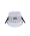 10W Ø8,5cm infälld spotlight dimbar RA99 - Hål: Ø7,5 cm, Mått: Ø8,5 cm, Vit kant