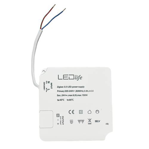 150W / 24V DC Zigbee strömförsörjning - 6.25A, IP20 inomhus, Hue-kompatibel