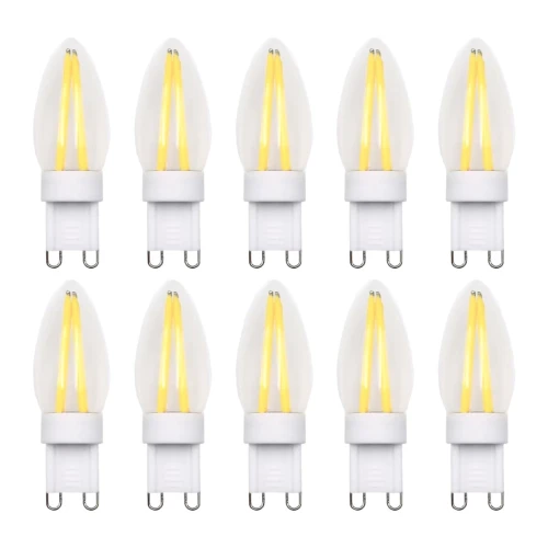 10 st. G9 2,2W dimbara lampor - 2700K, Filament LED