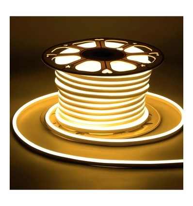 9W per meter Varmvit 8x16 CLIP-ON Neon Flex LED - 230V, IP67