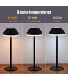 Uppladdningsbar LED bordslampa Inomhus/utomhus - Beige, touch dimbar, 3i1, IP54 utomhus bordslampa