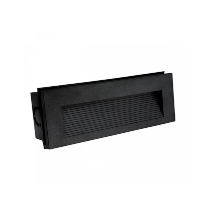 6W infälld trappbelysning CCT - 3 ljusfärger, IP54, Svart, 23 x 8,4 x 5,2cm, 230V