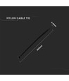 Kabelbindare 4,5*300mm Svart - 100 st./förpackning, brandklassificering UL94-V2.