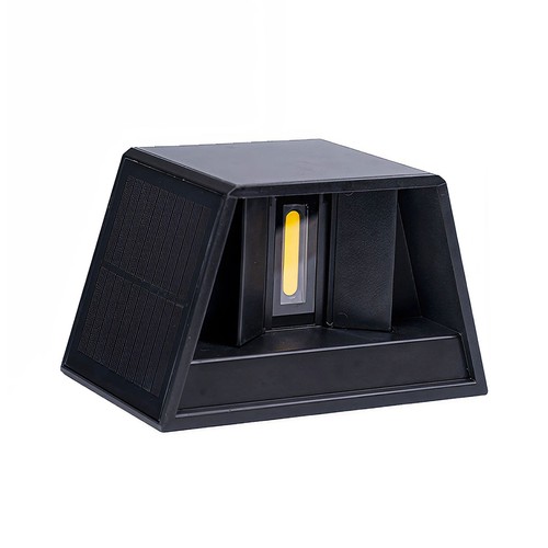 Solcellsensor vägglampa - Svart, upp/ner, justerbar spridning skymningssensor, IP54