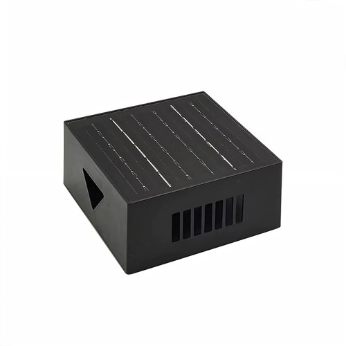 Solcellessensor vägglampa - Svart, roterbar, fyrkantig, skymningssensor, IP65