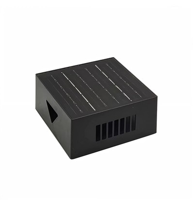 Solcellessensor vägglampa - Svart, roterbar, fyrkantig, skymningssensor, IP65