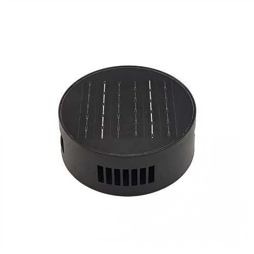 Solcellsvägglampa - IP54, rund, svart, roterbar, skymningssensor