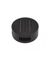 Solcellsensor vägglampa - Svart, rund, justerbar spridning skymningssensor, IP65