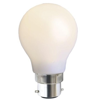 Outlet: Vit/Opal B22 LED-lampa 1W, Ø55, 230V - 360°