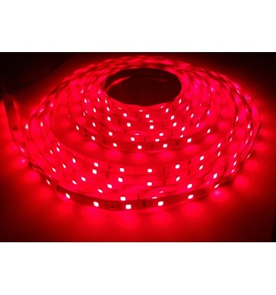 Röd 660 nm 14,4W/m 24V LED strip - 5m, IP20, 60 LED per. meter