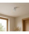 Dimbar LED takspot RA98 - 10W, vit, justerbar, för utanpåliggande montage