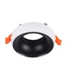 GU10 lampa - rund vit ram, svart reflektor
