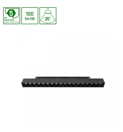 System Shift Grid M - Skena Ljus, 303x23x42mm, 17W, 35°, Svart, DALI