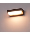 Solcellssensor CCT vägglampa - 3 ljusfärger, svart, fyrkantig, skymningssensor, IP54
