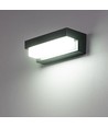 Solcellssensor CCT vägglampa - 3 ljusfärger, svart, fyrkantig, skymningssensor, IP54
