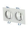 2xGU10 lampa fyrkantig vit