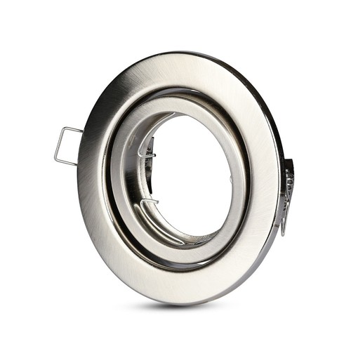 GU10 lampa - rund, satin nickel