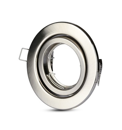 GU10 infälld spot - Satin nickel, rund, Ø99 mm, hål: Ø74 mm
