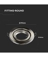 GU10 lampa - rund, satin nickel