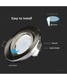 GU10 lampa - rund, satin nickel