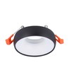 GU10 Glödlampa - Rund Svart Ram, Vit Reflektor