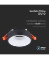 GU10 Glödlampa - Rund Svart Ram, Vit Reflektor