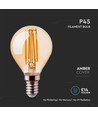 P45 Lampa 4W E14 - Koltråd, Amber Omslag, 2200K