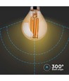 P45 Lampa 4W E14 - Koltråd, Amber Omslag, 2200K