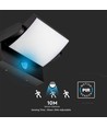 17W Vägglampa med Sensor - LED, 3000K, Svart, IP65