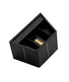 Solcellsensor vägglampa - Svart, upp/ner, justerbar spridning skymningssensor, IP54