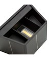 Solcellsensor vägglampa - Svart, upp/ner, justerbar spridning skymningssensor, IP54