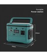 Powerstation 500W - 568Wh, med eluttag, 1x 230V AC output