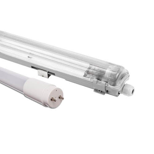 Limea T8 LED enkel armatur - Inkl. 1 st. 24W 150cm LED-rör, IP65 vattentät