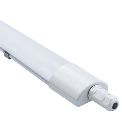 120cm vattentät komplett LED-armatur - 36W, genomkopplad, IP65, 230V