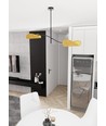 Lotus 2 Svart/Gulaktig-orange taklampa - E14, 230V, utan ljuskälla