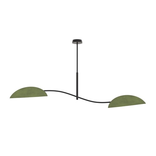 Lotus 2 Svart/Grön taklampa - E14, 230V, utan ljuskälla