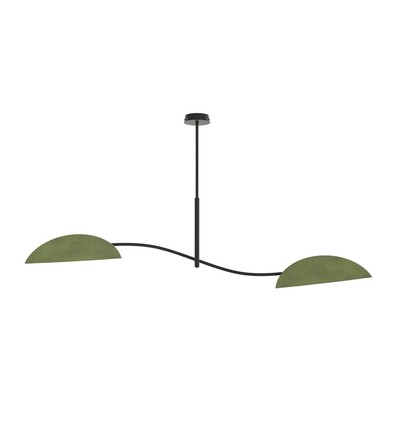 Lotus 2 Svart/Grön taklampa - E14, 230V, utan ljuskälla