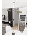 Lotus 2 Svart/Grön taklampa - E14, 230V, utan ljuskälla