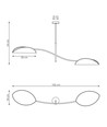 Lotus 2 Svart/Grön taklampa - E14, 230V, utan ljuskälla