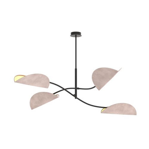 Lotus 4 Svart/Grå taklampa - E14, 230V, utan ljuskälla