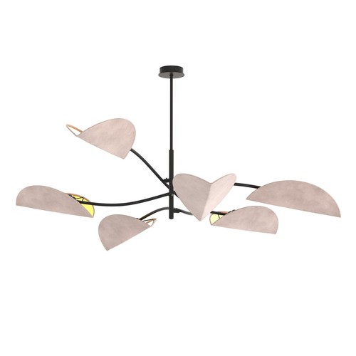 Lotus 6 Svart/Grå taklampa - E14, 230V, utan ljuskälla
