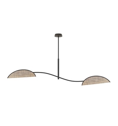 Lotus 2 Svart/Naturlig taklampa - E14, 230V, utan ljuskälla