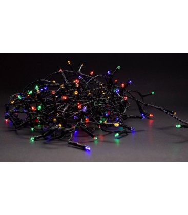 9 meter utomhus LED juleljusslinga - IP44, memory, IR fjärrkontroll, 230V, 120 LED, multicolor